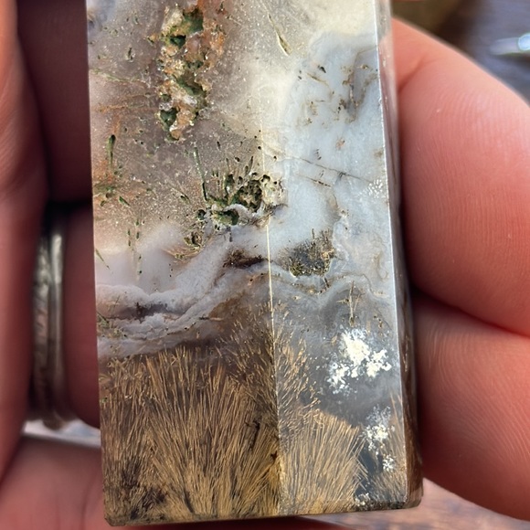 🔥SALE🔥 Moss Agate Crystal Point With Druzy! - Picture 7 of 10
